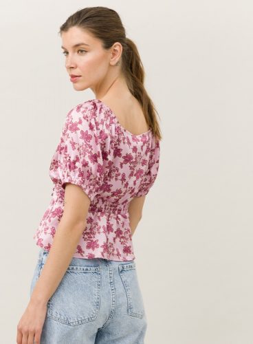 BLUSA FLORES ROSA MUJER 10047860_610