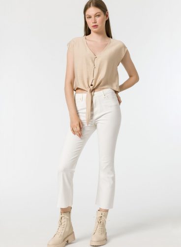 VAQUERO BEIGE CROPPED FLARE MUJER 10047377_11027