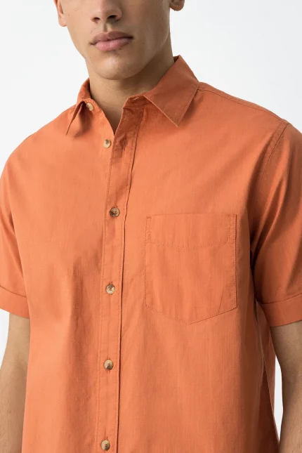 CAMISA ROJA MANGA CORTA HOMBRE 10060179_527