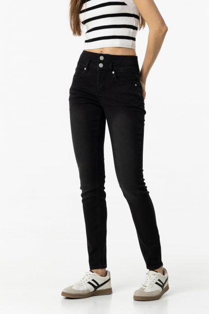 VAQUERO NEGRO DOBLEUP SKINNY MUJER 10020731_P10