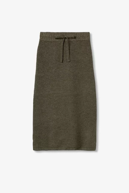 FALDA MIDI PUNTO CANALE VERDE 10061938_831