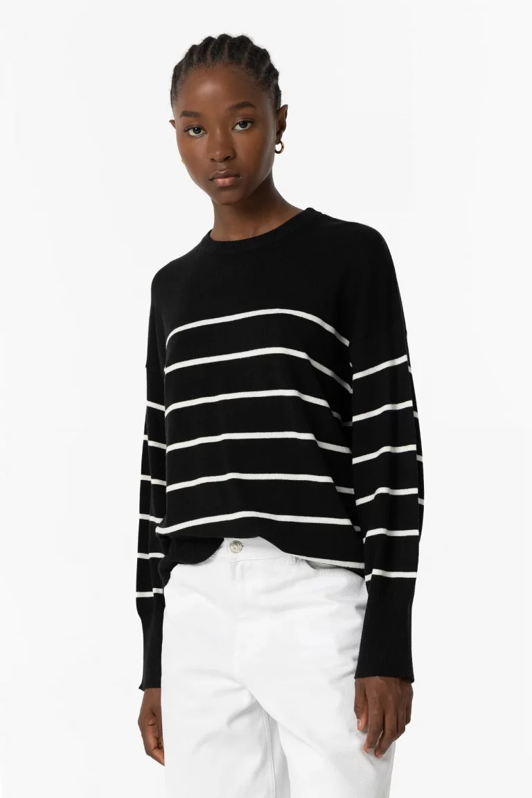 JERSEY NEGRO RAYAS MUJER 10056481_000