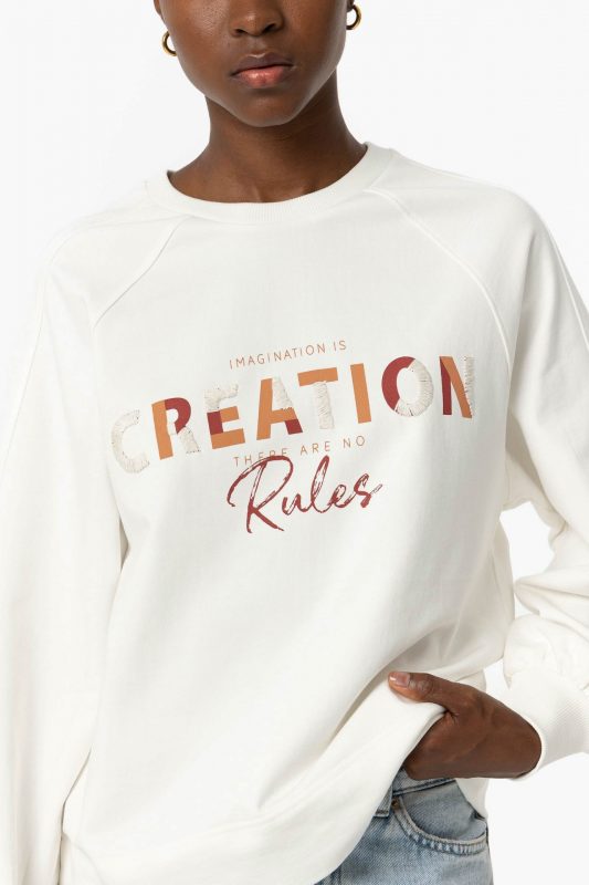 SUDADERA BEIGE BORDADO MUJER 10057149_153