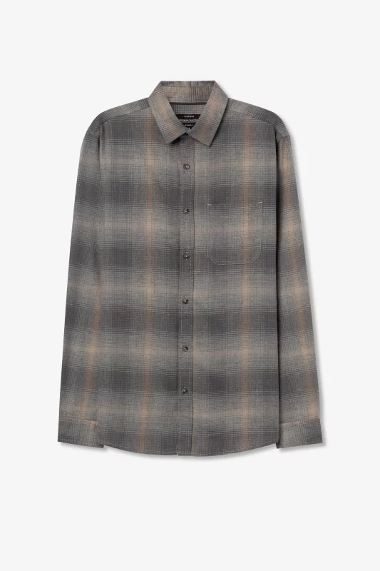 CAMISA CUADROS GRIS HOMBRE 10056886 004 CAMISA CUADROS GRIS HOMBRE 10056886_004