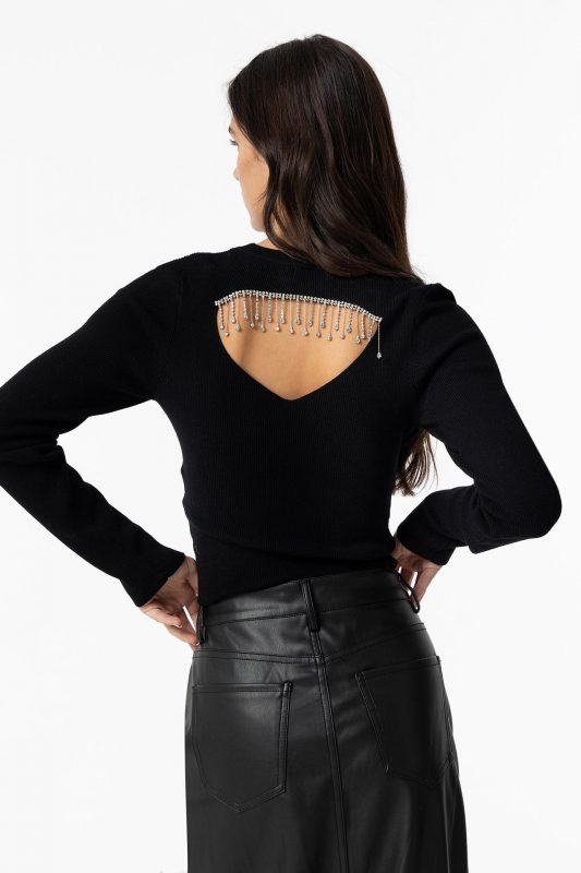 Jersey Pedrería Negro MUJER 10056464_000