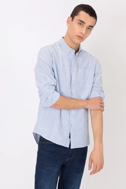 CAMISA RAYAS AZULES OXFORD HOMBRE 10038951_736
