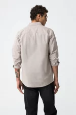 CAMISA BEIGE BASICA HOMBRE 10060163_270