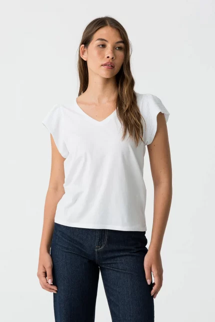 CAMISETA VOLANTES BLANCA MUJER 10059222_110