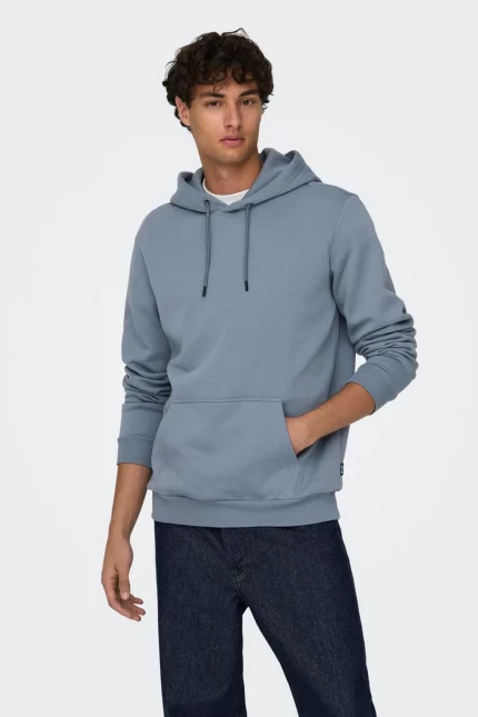 SUDADERA AZUL CAPUCHA HOMBRE 22018685