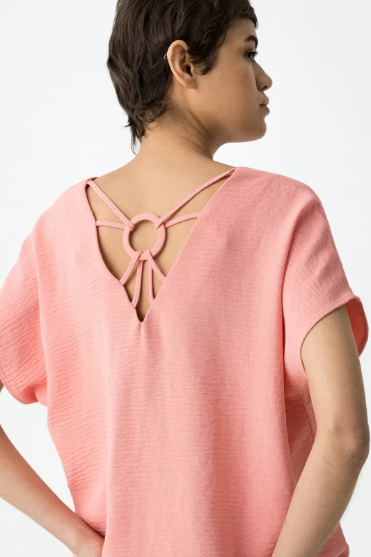 BLUSA SATINADA ROSA MUJER 10059486_403