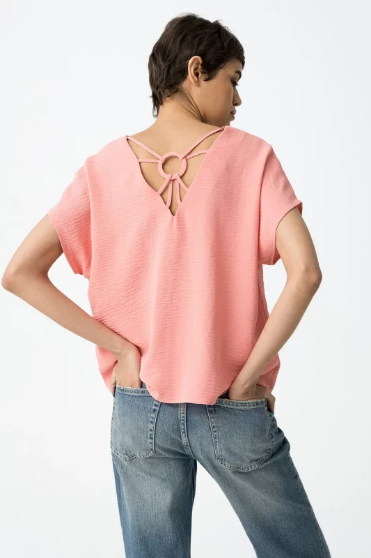 BLUSA SATINADA ROSA MUJER 10059486_403