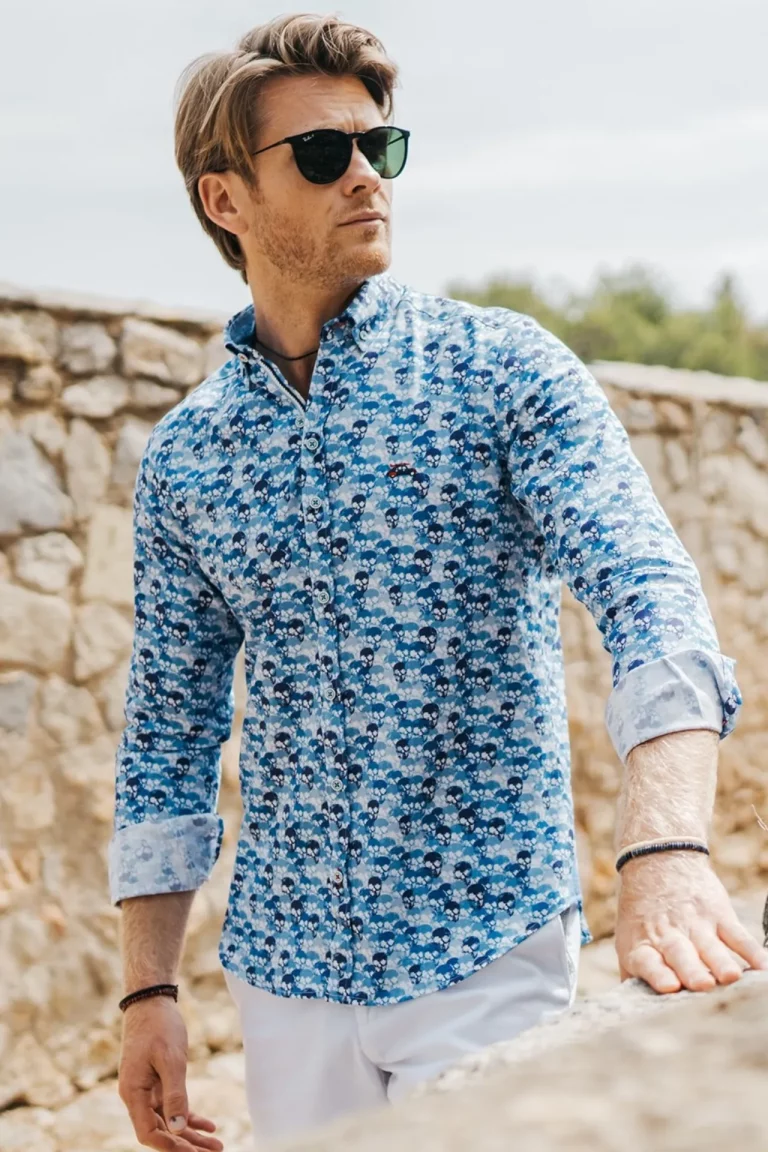 CAMISA CALAVERAS AZULES 251123