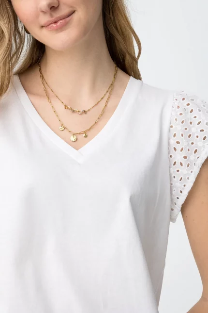 CAMISETA VOLANTES BLANCA MUJER 10064849_001 BRUNOS TIFFOSI