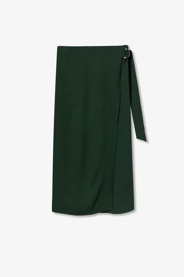 FALDA MIDI VERDE MUJER 10059982_868