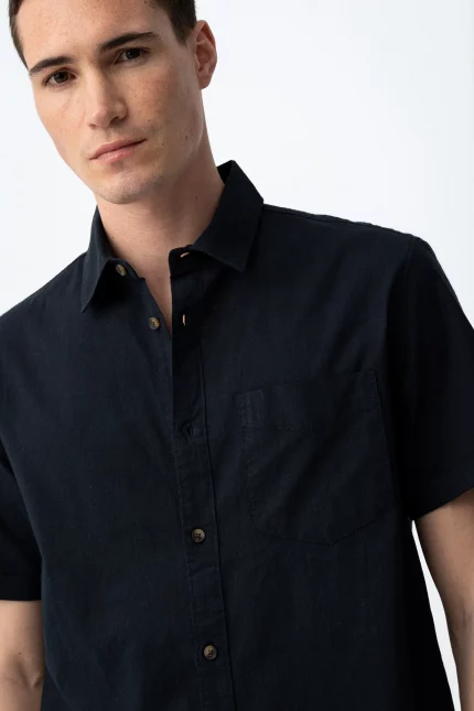 CAMISA MANGA CORTA MARINO ALGODON HOMBRE 10065565_788 BRUNOS TIFFOSI