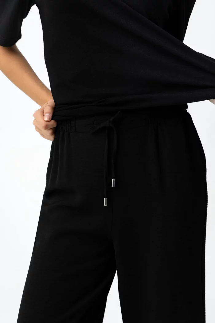 PANTALON FLUIDO NEGRO WIDE MUJER 10064589_000 BRUNOS TIFFOSI