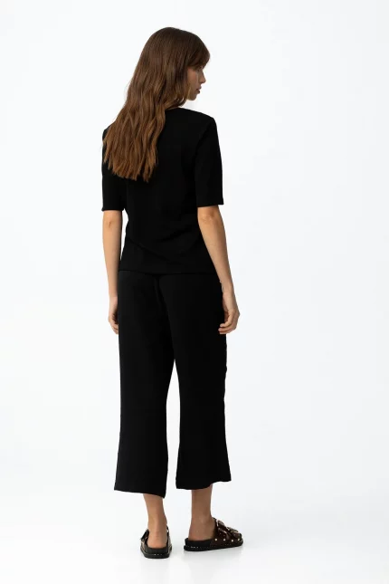 PANTALON FLUIDO NEGRO WIDE MUJER 10064589_000 BRUNOS TIFFOSI