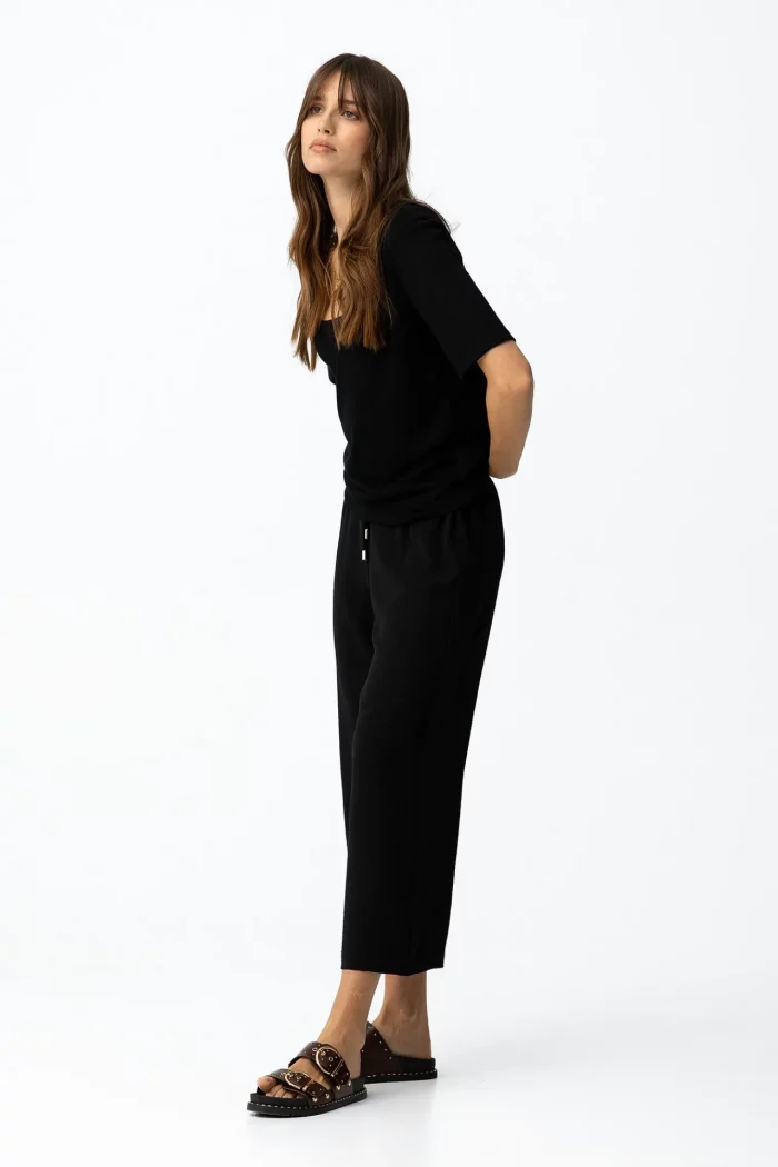 PANTALON FLUIDO NEGRO WIDE MUJER 10064589_000 BRUNOS TIFFOSI