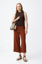 PANTALON FLUIDO ROJO WIDE MUJER 10064589_519 BRUNOS TIFFOSI