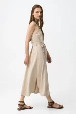 VESTIDO MIDI BEIGE MUJER 10064947 BRUNOS TIFFOSI (2)