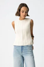 CHALECO PUNTO BEIGE MUJER BRUNOS MODA 10061621_104 (1)