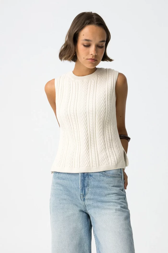 CHALECO PUNTO BEIGE MUJER BRUNOS MODA 10061621_104 (1)