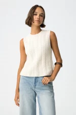 CHALECO PUNTO BEIGE MUJER BRUNOS MODA 10061621_104 (1)