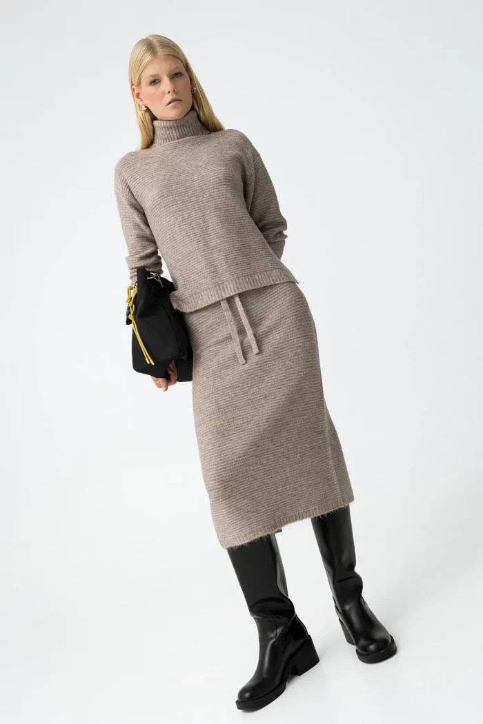 JERSEY CUELLO VUELTO BEIGE INVIERNO MUJER BRUNOS MODA TIFFOSI 10061803_168