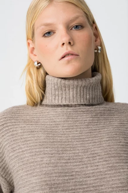 JERSEY CUELLO VUELTO BEIGE INVIERNO MUJER BRUNOS MODA TIFFOSI 10061803_168