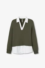 SUDADERA CAMISERA VERDE MUJER TIFFOSI BRUNOS MODA 10061692 (1)
