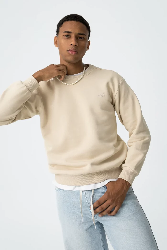 SUDADERA SIN CAPUCHA BEIGE CHICO TIFFOSI BRUNOS MODA 10061845_121