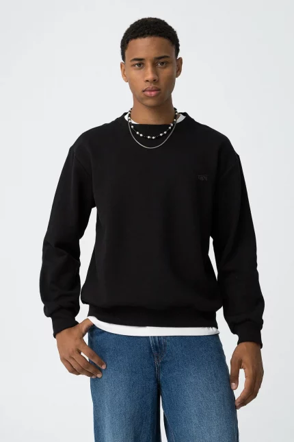 SUDADERA SIN CAPUCHA NEGRA CHICO TIFFOSI BRUNOS MODA 10061845_000