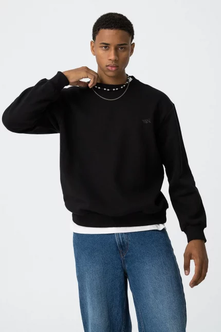 SUDADERA SIN CAPUCHA NEGRA CHICO TIFFOSI BRUNOS MODA 10061845_000