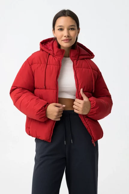 ABRIGO ACOLCHADO ROJO CHICA 10061995_580