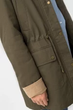 ABRIGO VERDE CUELLO PANA MUJER 10062051