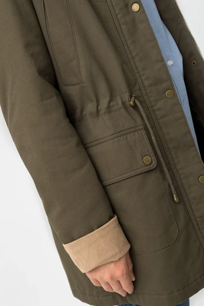 ABRIGO VERDE CUELLO PANA MUJER 10062051