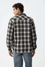 CAMISA DE CUADROS OSCUROS HOMBRE 10062474_048