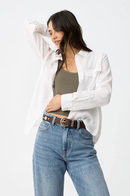 CAMISA FLUIDA BLANCA MUJER 10065216_110 BRUNOS TIFFOSI