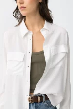 CAMISA FLUIDA BLANCA MUJER 10065216_110 BRUNOS TIFFOSI