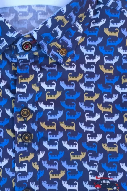 CAMISA GATOS AZUL MARINO HOMBRE 252064