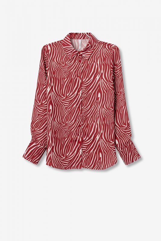 CAMISA ROJA ZEBRA MUJER 10062294_580