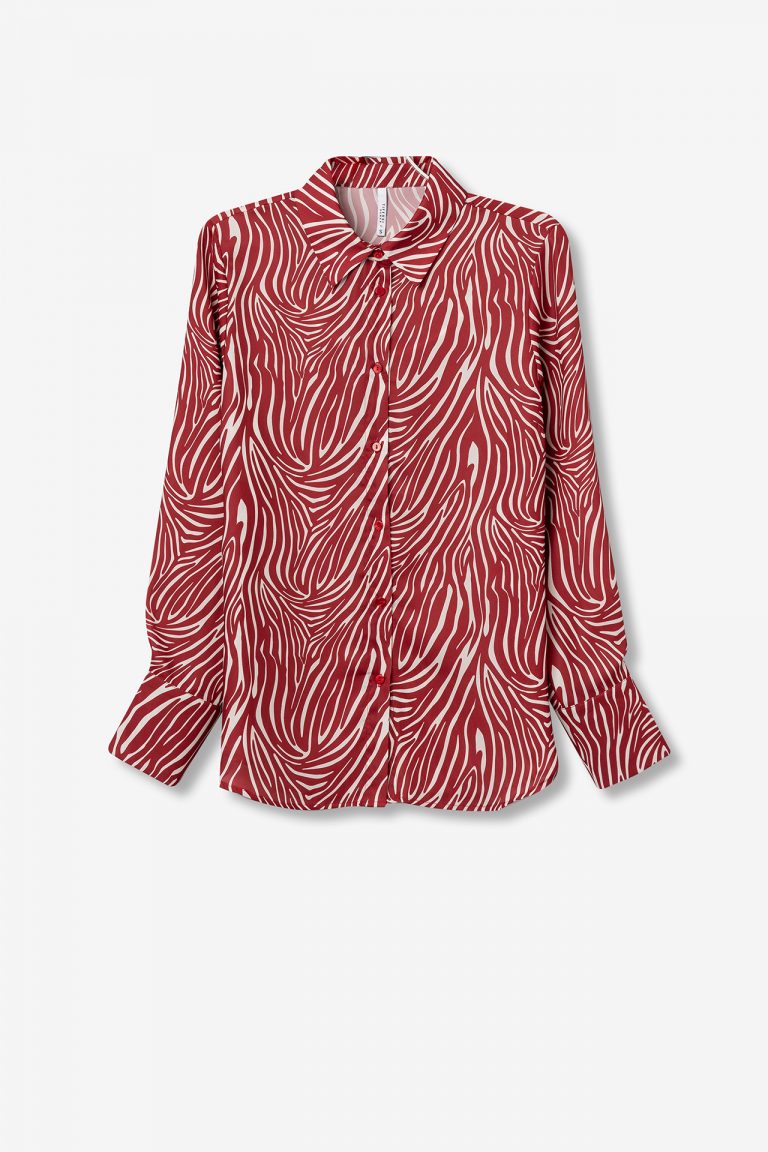 CAMISA ROJA ZEBRA MUJER 10062294_580