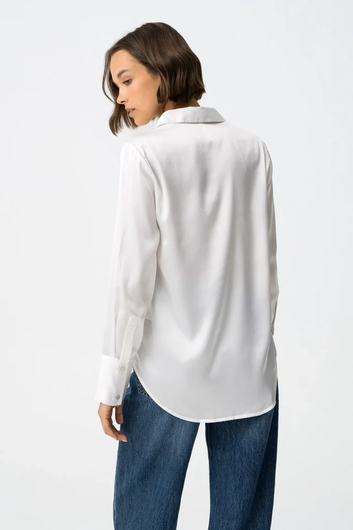 CAMISA SATINADA BLANCA MUJER 10063318_110