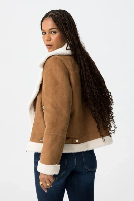 CHAQUETA BIKER DE ANTE BEIGE MUJER 10062102 290 3 CHAQUETA BIKER DE ANTE BEIGE MUJER 10062102_290