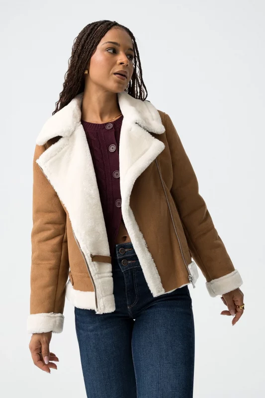 CHAQUETA BIKER DE ANTE BEIGE MUJER 10062102 290 4 CHAQUETA BIKER DE ANTE BEIGE MUJER 10062102_290 (3)