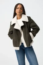 CHAQUETA BIKER DE ANTE VERDE MUJER 10062102_831