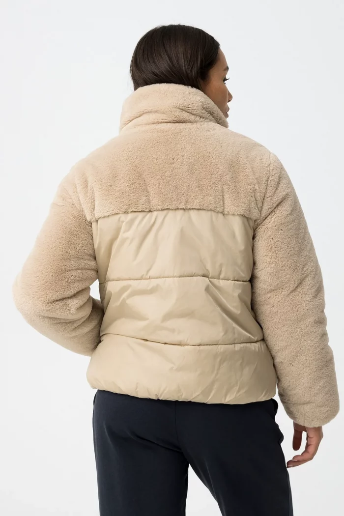 CHAQUETA PELUCHE BEIGE MUJER 10062269 (6) CHAQUETA PELUCHE BEIGE MUJER 10062269