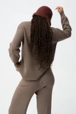 CHAQUETA PUNTO MARRON MUJER 10062572