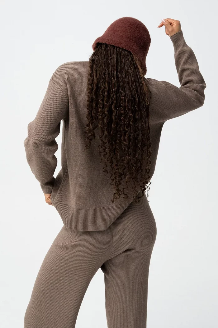 CHAQUETA PUNTO MARRON MUJER 10062572