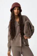 CHAQUETA PUNTO MARRON MUJER 10062572